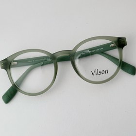 تصویر عینک طبی گرد سبز ماچا 