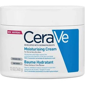 تصویر کرم مرطوب کننده و آبرسان سراوی مدل CeraVe Moisturising Cream Dry very Dry Skin CeraVe Moisturising Cream Dry very Dry Skin 340ml