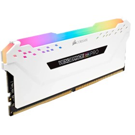 تصویر حافظه رم دسکتاپ دو کاناله Corsair مدل VENGEANCE RGB PRO 32GB 3200 White 