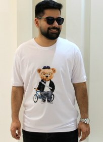 تصویر تیشرت آستین کوتاه مردانه/زنانه پنبه طرح تدی tshirt