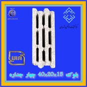 تصویر بلوک لیکا 15 چهار جداره دارای گواهینامه فنی / بلوک لیکا استاندارد کد : A204 دو جداره 15*20*40 کلافی کام و زبانه دار 