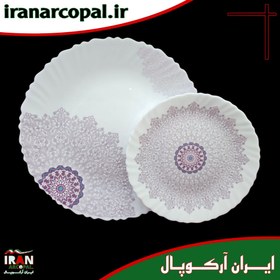 تصویر سرویس غذاخوری 25 پارچه آرکوپال (۶ نفره) ونیز بنفش iropal 25 Pcs