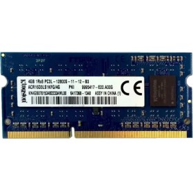 تصویر رم لپ تاپ کینگستون DDR3 1600 ACR16D3LS1KFG/4G ظرفیت ۴ گیگابایت 