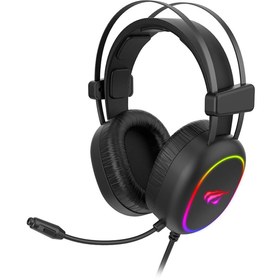 تصویر هدفون سیم دار گیمینگ هویت Gaming Headphone H2016D Havit RGB Gaming Headset Stereo Black – H2016D