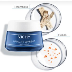 تصویر Vichy کرم شب Liftactiv Supreme بدون پارابن و حاوی ویتامین C 