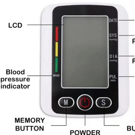 تصویر دستگاه اندازه گیری فشار خون الکترونیکی - سفید Electronic blood pressure measuring instrument