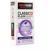 تصویر کاندوم کلاسیک سوئیس کر Swisscare Classic Plain بسته ۱۲ عددی 