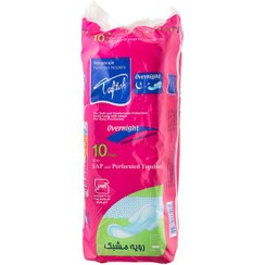 تصویر تافته نواربهداشتي بالدار شب مشبک تافته صورتي TAFTE OVERNIGHT WINGSHAPE FEMININE NAPKINS