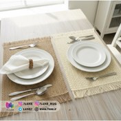 تصویر زیربشقابی حصیری رافیا مستطیل 