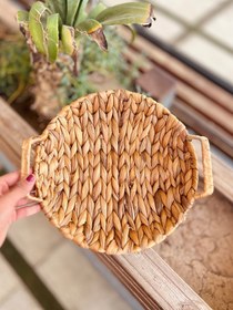 تصویر سبد حصیری گرد کوچک 