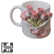 تصویر ماگ فانتزی برجسته دستساز رز 