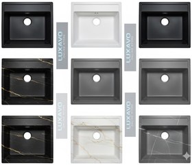 تصویر سینک ظرفشویی گرانیتی لوتوس توکار تک لگن سایز ۵۰ در ۴۵ طوسی 