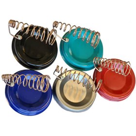 تصویر پایه هویه فلزی گرد قرمز 