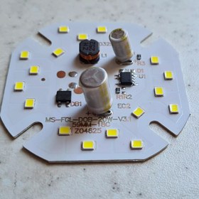 تصویر چیپ ال ای دی 20 وات ماژول دی او بی رنگ سفید مهتابی جهت تعمیر لامپ chip led dob 20w 220v 