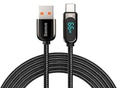 تصویر کابل ۲ متری USB به Type-C بیسوس مدل Baseus Display Fast Charging Data Cable CASX0201 Baseus 2m Display Fast Charging Data Cable USB to Type-C 66W CASX0201