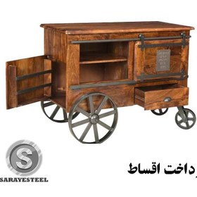 تصویر ترولی چوبی مدل TROLLEY-CH 9875 