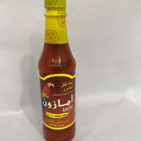 تصویر سس فلفل قرمز آمازون شیشه 98 میل AMAZON مدل HOT RED PEPPER SAUCE AMAZON