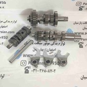 تصویر گیربکس کامل تریل ( GY 125_150_200 ) (XL 125) 5 دنده با توپی دنده و ماهک LX 