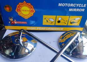 تصویر آینه موتورسیکلت هوندا گرد استیل 