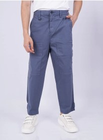 تصویر شلوار کارگو مردانه با جیب‌های پشت در رنگ آبی چین برند jack & jones Men’s Back Flap Pockets Cargo Pants in China Blue