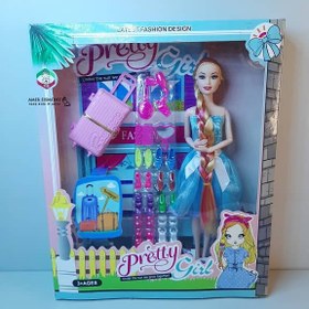 تصویر باربی با چمدان کد 8804 