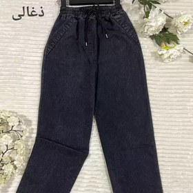 تصویر شلوار بگ جین زنانه .جین کاغذی 