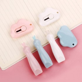 تصویر کاتر کاغذ طرح ابر و خرگوش Cute rabbit and cloud mini portable utility cutter 