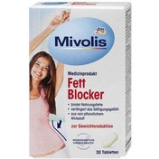 تصویر قرص لاغری و مسدود کننده چربی گیاهی Fett Blocker میولیس 30 عددی اورجینال آلمان 