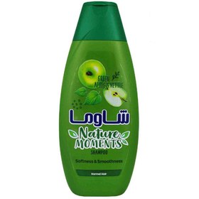 تصویر شامپو مو شاوما مدل Green Apple and Nettle حجم 400 میلی لیتر شامپو مو سیب سبز و گزنه انواع مو حجم 400 برند شاوما