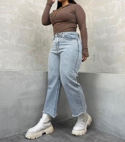 تصویر شلوار واید لگ یخی کد 4062 