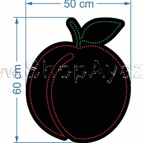 تصویر تابلو ال ای دی آیاز طرح میوه هلو کد 290 
