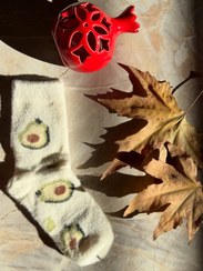 تصویر جوراب زنانه موهر زمستانه آووکادو 