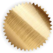 تصویر استیکر مهر برجسته طلایی براق (قطر 40 میلیمتر) 