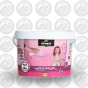 تصویر رنگ اکریلیک الوان سفید نیمه براق ۱۰ کیلویی 