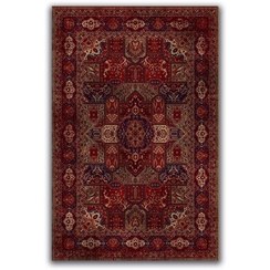 تصویر فرش چاپی هازان ترک طرح سنتی لاکی کد A158 (پس کرایه) - سایز: 1 در 1.5 متر (1/5 متری) 