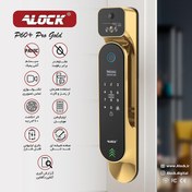 تصویر قفل اثر انگشتی دیجیتال و دستگیره تشخیص چهره ALOCK مدل P60+ Pro 2023 - مشکی 