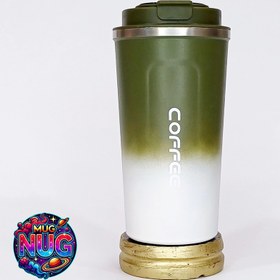 تصویر تراول ماگ دماسنج دار کافی ۵۰۰ میلی استیل ۳۰۴ Travel mug