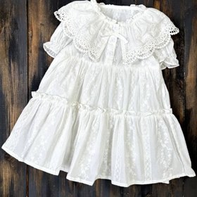 تصویر پیراهن سفید خامه‌دوزی 