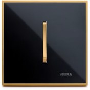 تصویر کلید و پریز ویرا مدل شهاب مشکی زه طلایی 