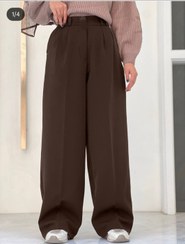 تصویر شلوار زنانه مزونی نیم بگ کرپ مازراتی دبل 