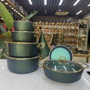 تصویر سرویس قابلمه 11 پارچه اویز پلاس +Eviz ترکیه ای کپی cookware set Eviz+ 11Pcs