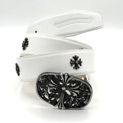 تصویر کمربند کروم هارتز پر صلیب کد 4 