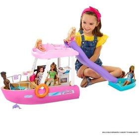 تصویر ست بازی قایق رویایی صورتی باربی برند barbie Barbie Pink Dream Boat Playset