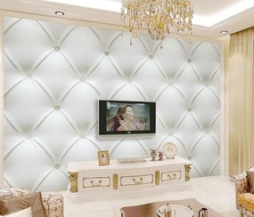 تصویر کاغذ دیواری سه بعدی طرح لوزی ساده 