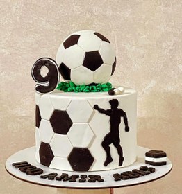 تصویر ماکت کیک/کیک فوتبالی/کیک پسرانه/کیک تولد/توپ فوتبال/کیک خاص/لواشک Fotbal cake