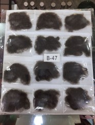 تصویر تور شینیون قهوه ای و مشکی 12 عددی 