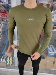 تصویر تیشرت آستین بلند سبز زیتونی اسپریت Spirit long sleeve t-shirt