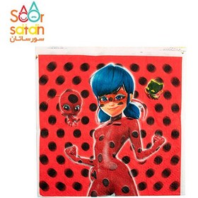 تصویر دستمال کاغذی تم تولد دختر کفشدوزک 