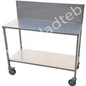 تصویر ترالی جراحی قلب استیل - کد MHT26 - 50*90 ارتفاع 85 Cardiac surgery trolley