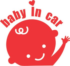 تصویر استیکر خودرو طرح Baby In Car Baby In Car Sticker